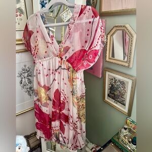 Vintage Pink Floral Slip Dress